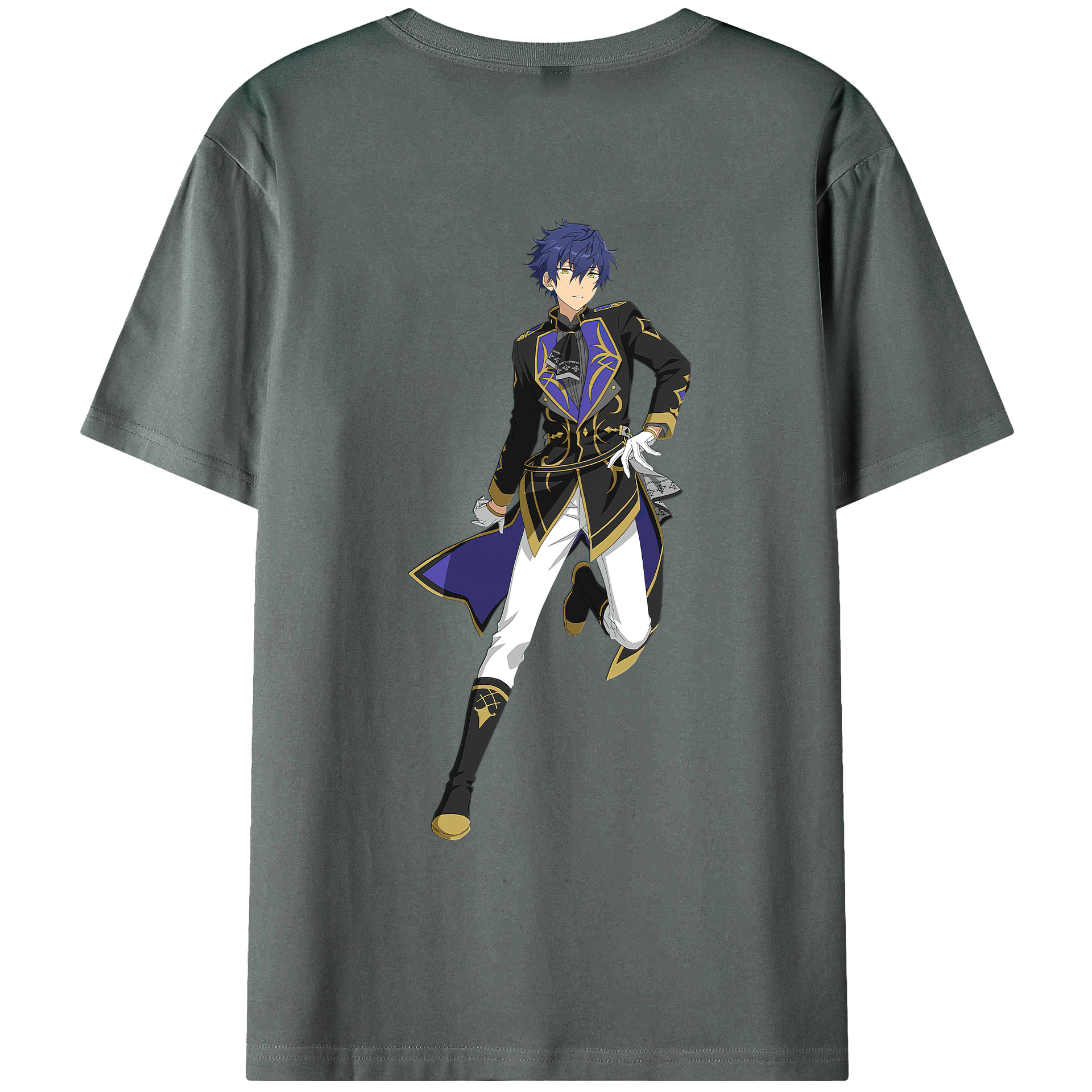 （画像用） あんさんぶるスターズ! Ensemble Stars 綿100％ メンズ半袖Tシャツ（バックプリント） 通気性